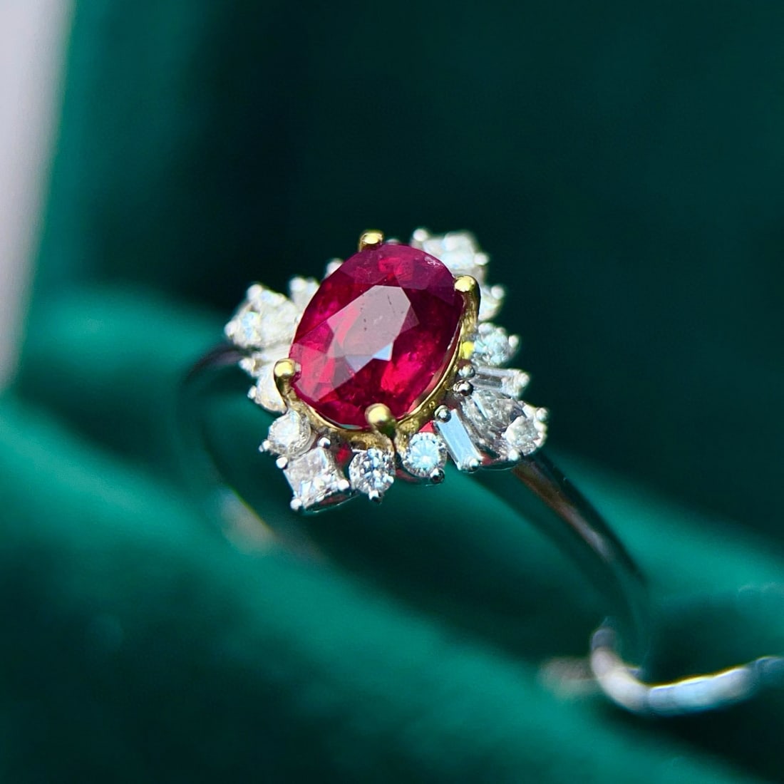14k Gold 1.41 Ctw Natural Tourmaline & Diamond Ring - 4