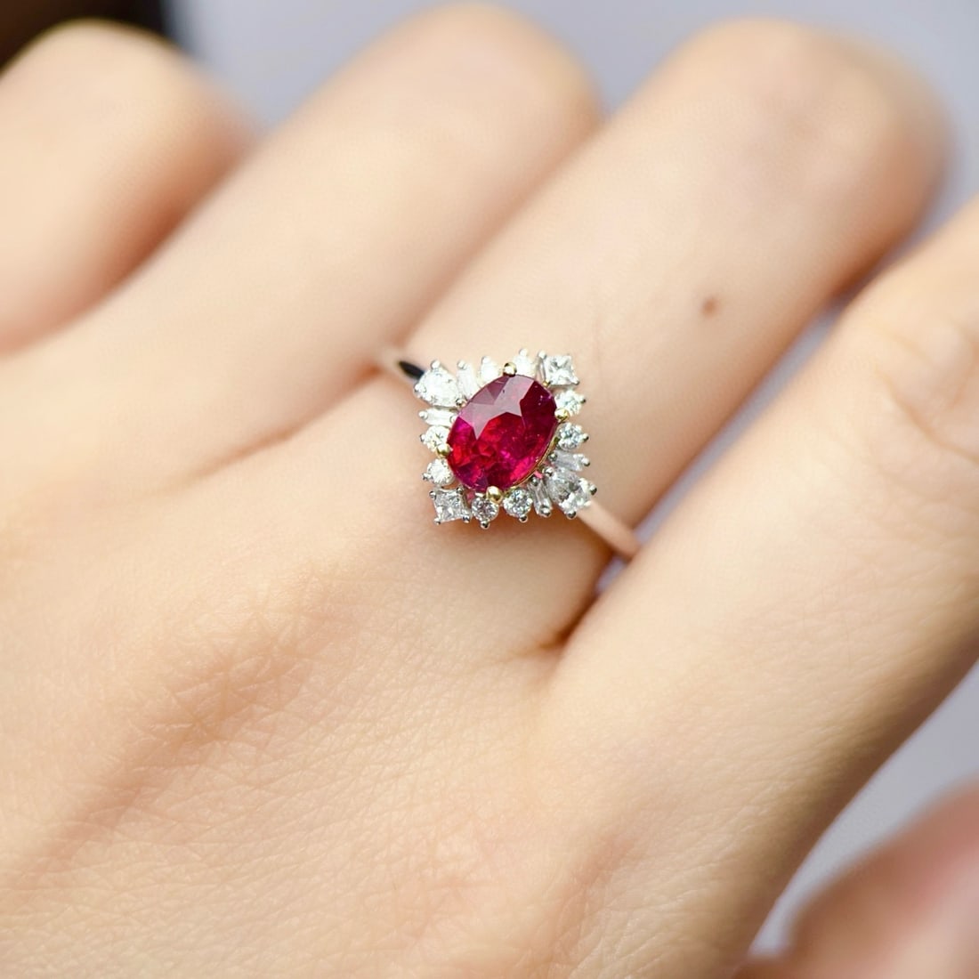 14k Gold 1.41 Ctw Natural Tourmaline & Diamond Ring - 6