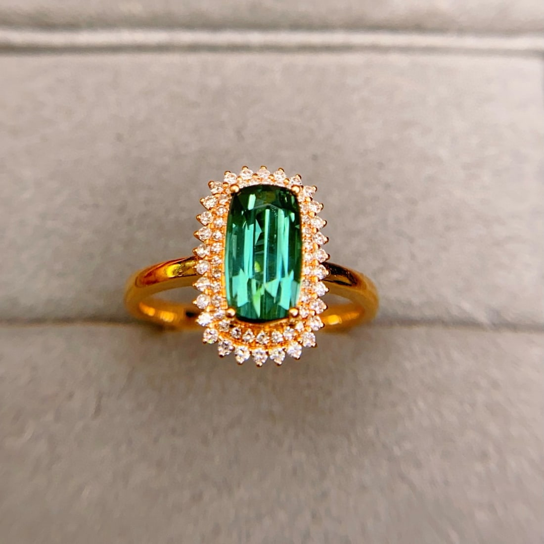 14k Gold 1.95 Ctw Natural Tourmaline & Diamond Ring - 3