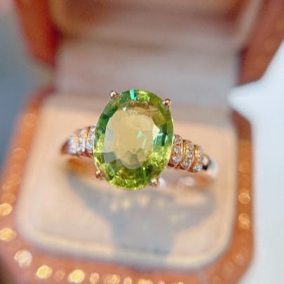 14k Gold 2.11 Ct Natural Tourmaline & Diamond Ring - 3