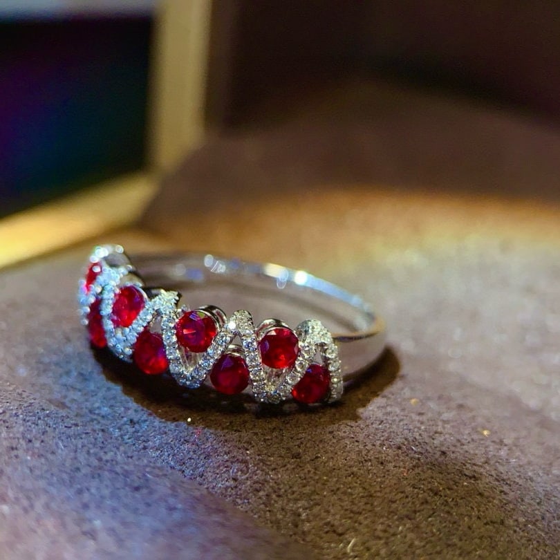 14k Gold 1.2 Ct Natural Ruby & Diamond Ring - 3