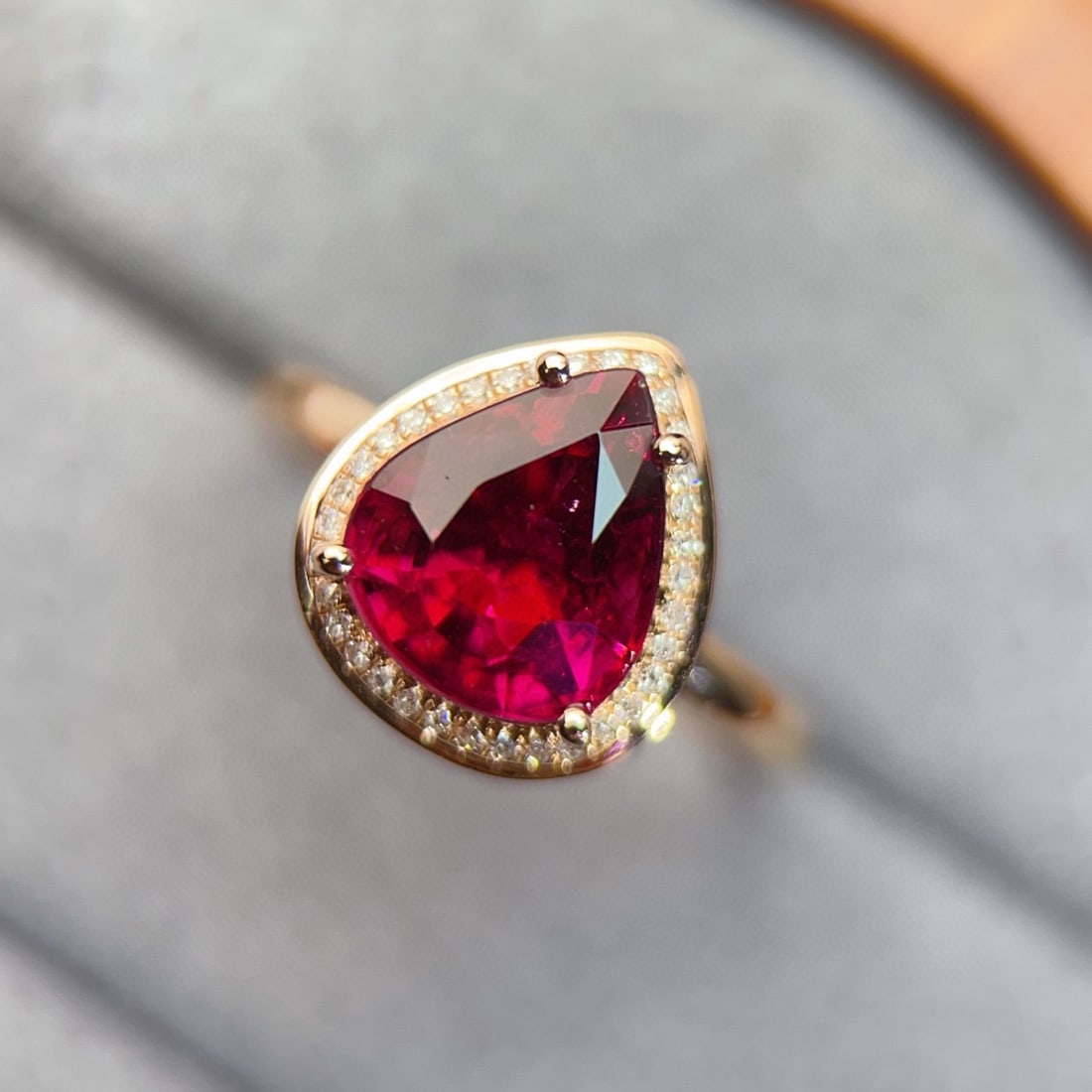 14k Gold 3.41 Ct Natural Tourmaline & Diamond Ring - 2