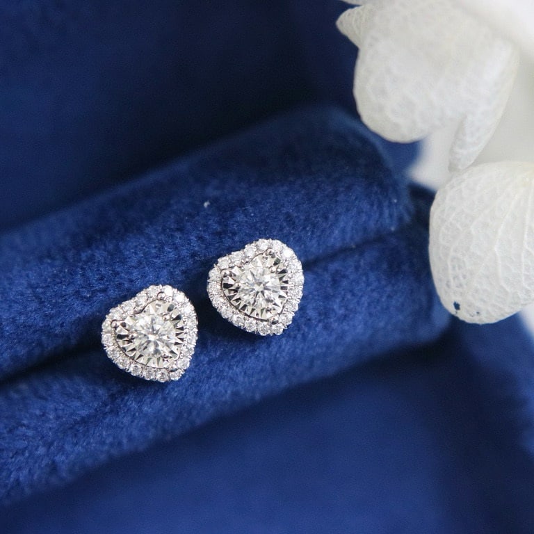 14k Gold 0.29 Ct Natural H Diamond Earrings - 2