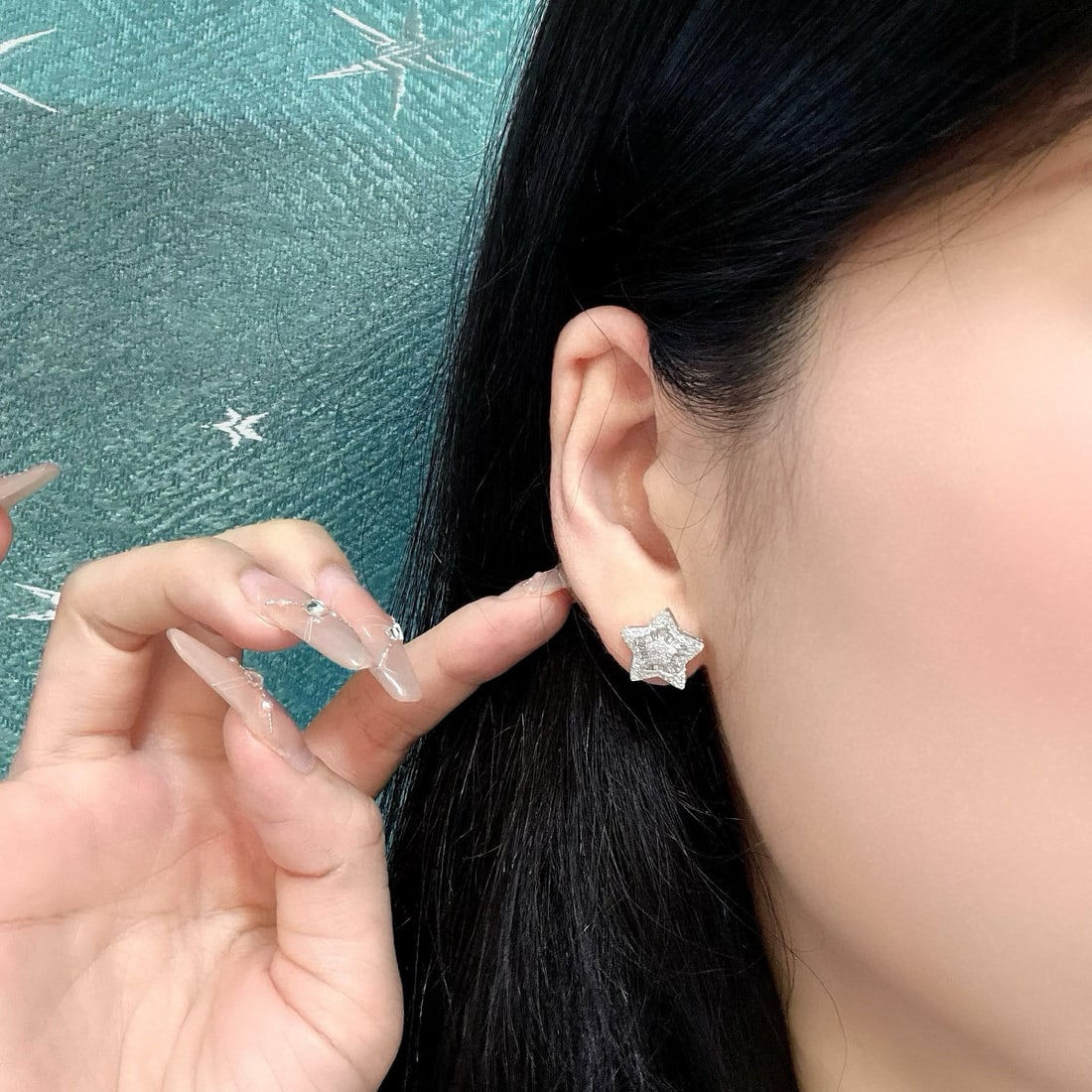 14k Gold 0.7 Ct Natural H Diamond Earrings - 2