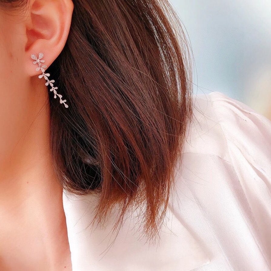 14k Gold 0.4 Ct Natural H Diamond Earrings - 6
