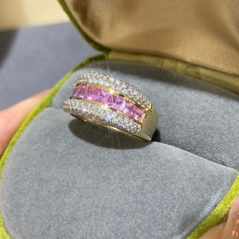14k Gold 1.54 Ctw Natural Sapphire & Diamond Ring - 2