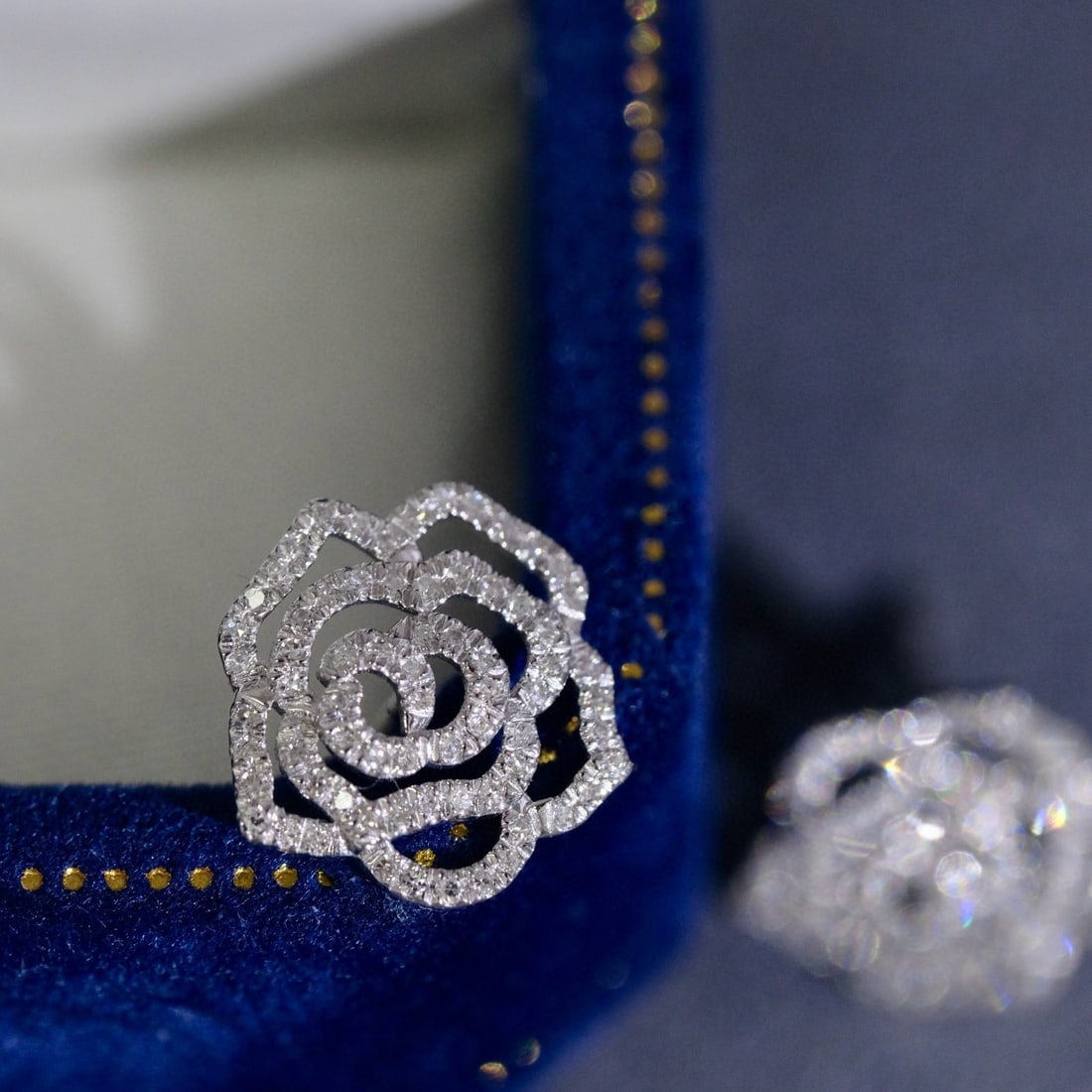 14k Gold 0.22 Ct Natural H Diamond Earrings - 3