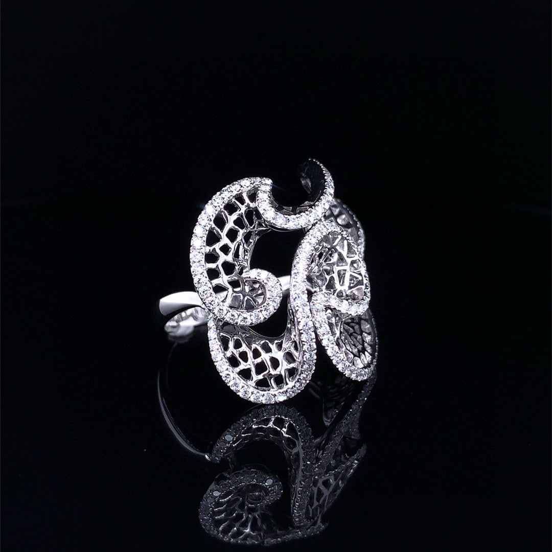 14k Gold 0.99 Ct Natural H Diamond Ring - 2