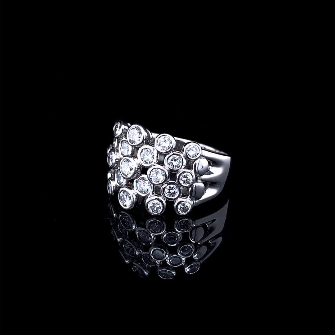 14k Gold 1.5 Ct Natural H Diamond Ring - 4