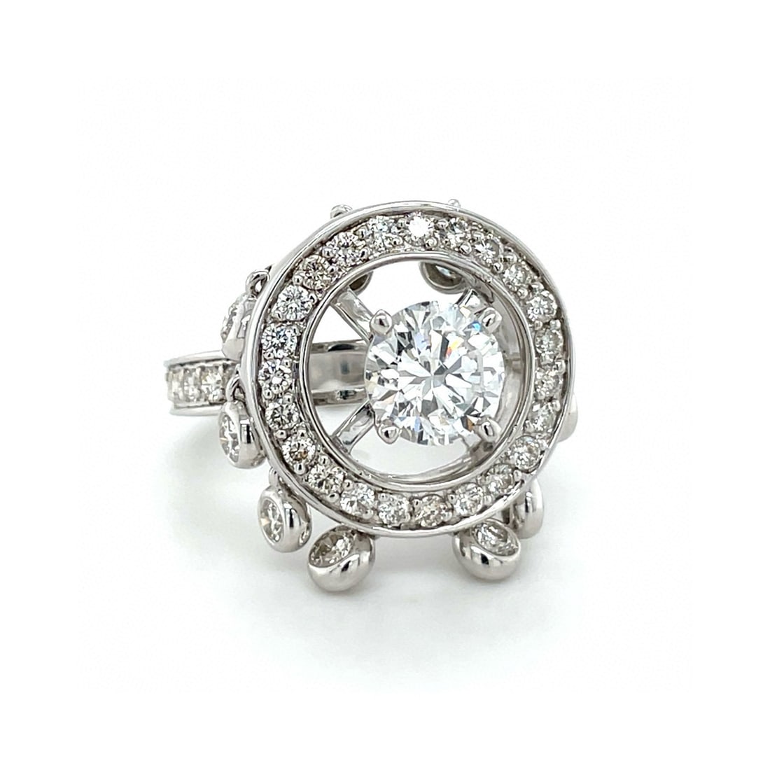 14k Gold 3.04 Ctw Natural H Diamond Ring - 2