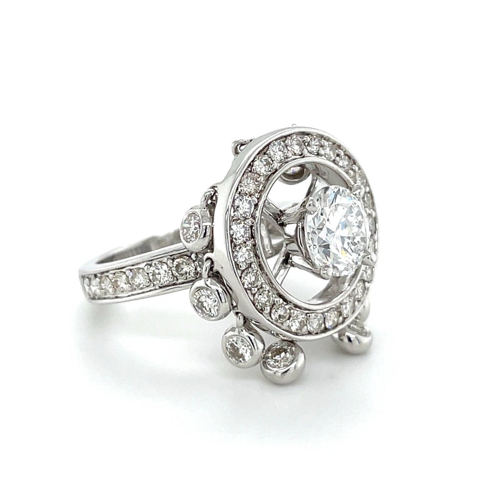 14k Gold 3.04 Ctw Natural H Diamond Ring - 4