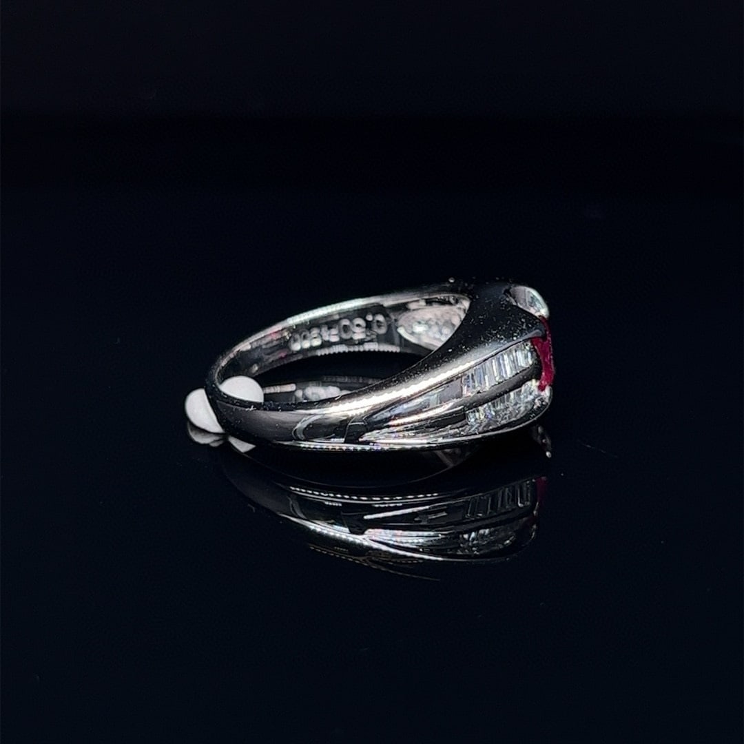 14k Gold 0.71 Ctw Natural Ruby & Diamond Ring - 3