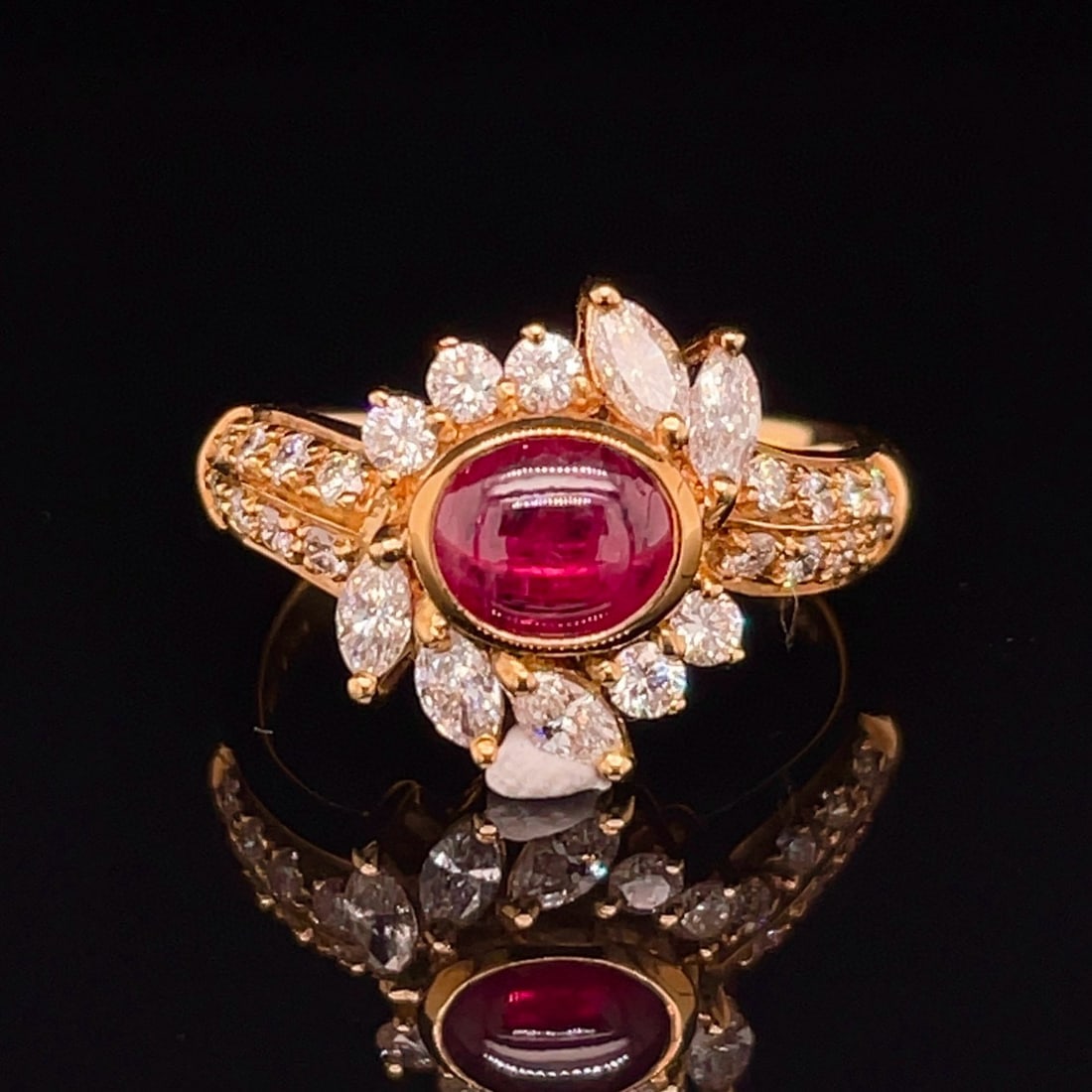 14k Gold 1.70 Ctw Natural Ruby & Diamond Ring (1 of 5)