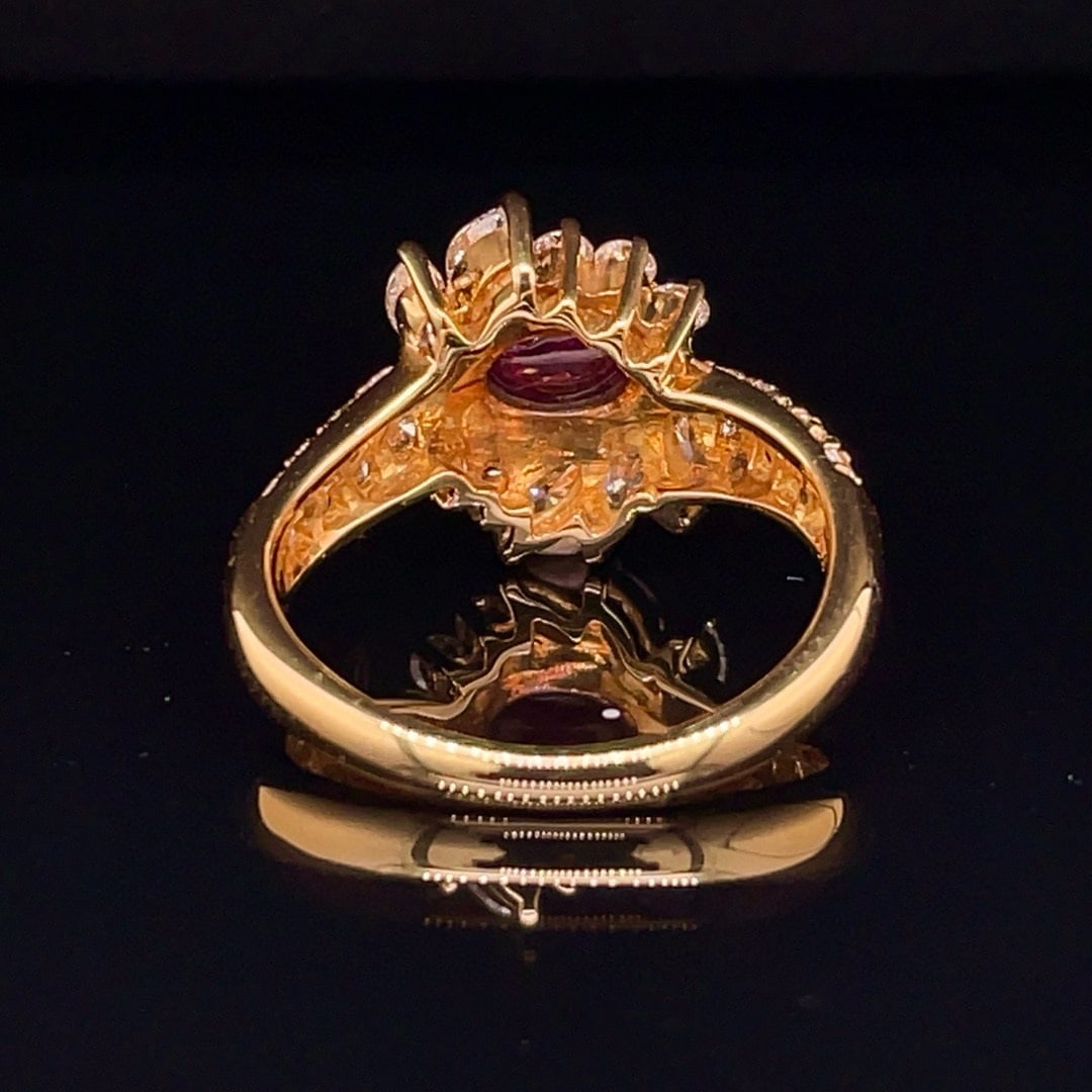 14k Gold 1.70 Ctw Natural Ruby & Diamond Ring - 4