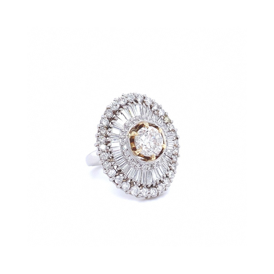 14k Gold 4.00 Ctw Natural H Diamond Ring (1 of 4)