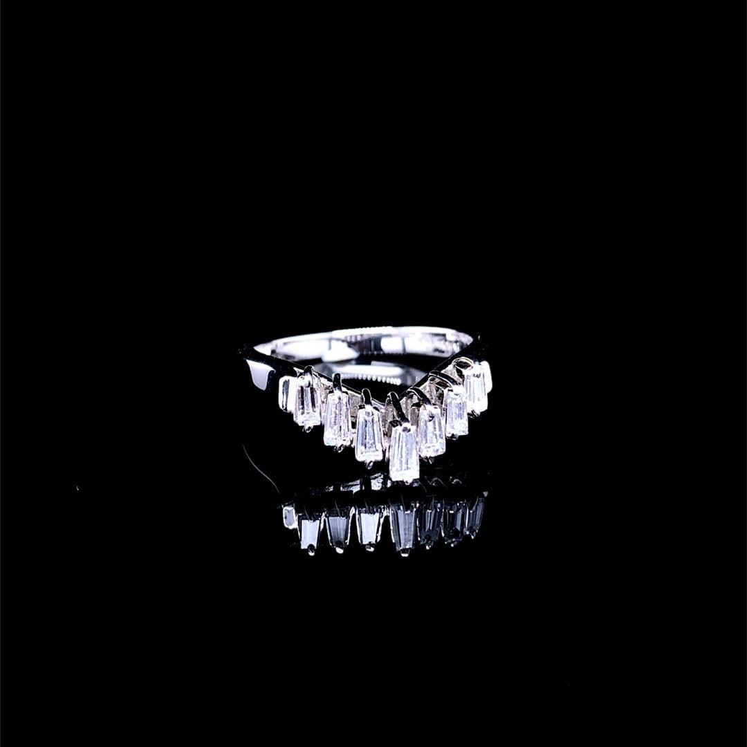 14k Gold 0.41 Ct Natural H Diamond Ring - 6