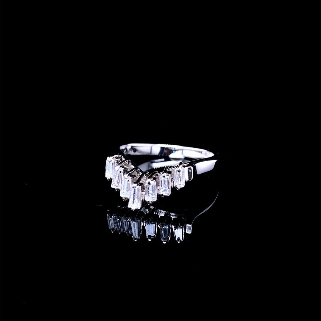 14k Gold 0.41 Ct Natural H Diamond Ring - 8