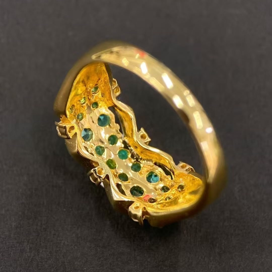 14k Gold 1.30 Ctw Natural Paraiba Tourmaline & Diamond Ring - 2