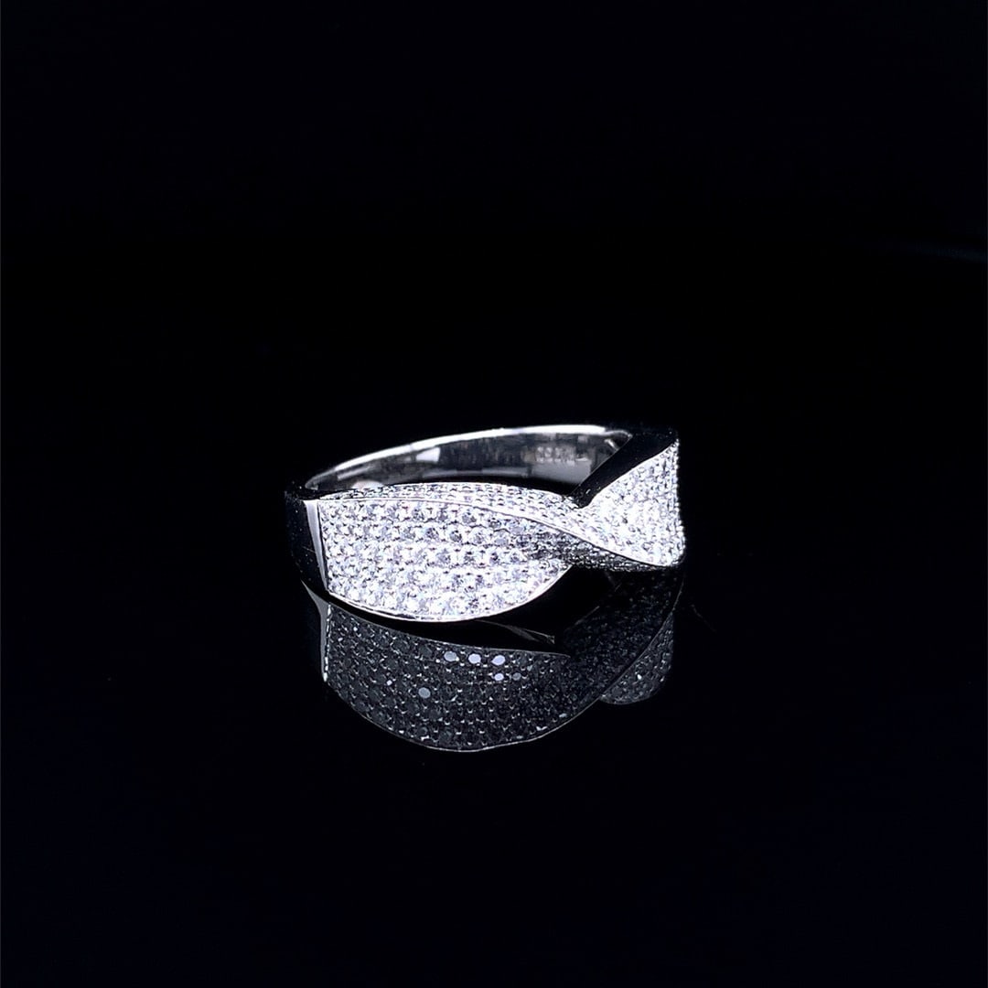 14k Gold 0.96 Ct Natural H Diamond Ring - 2