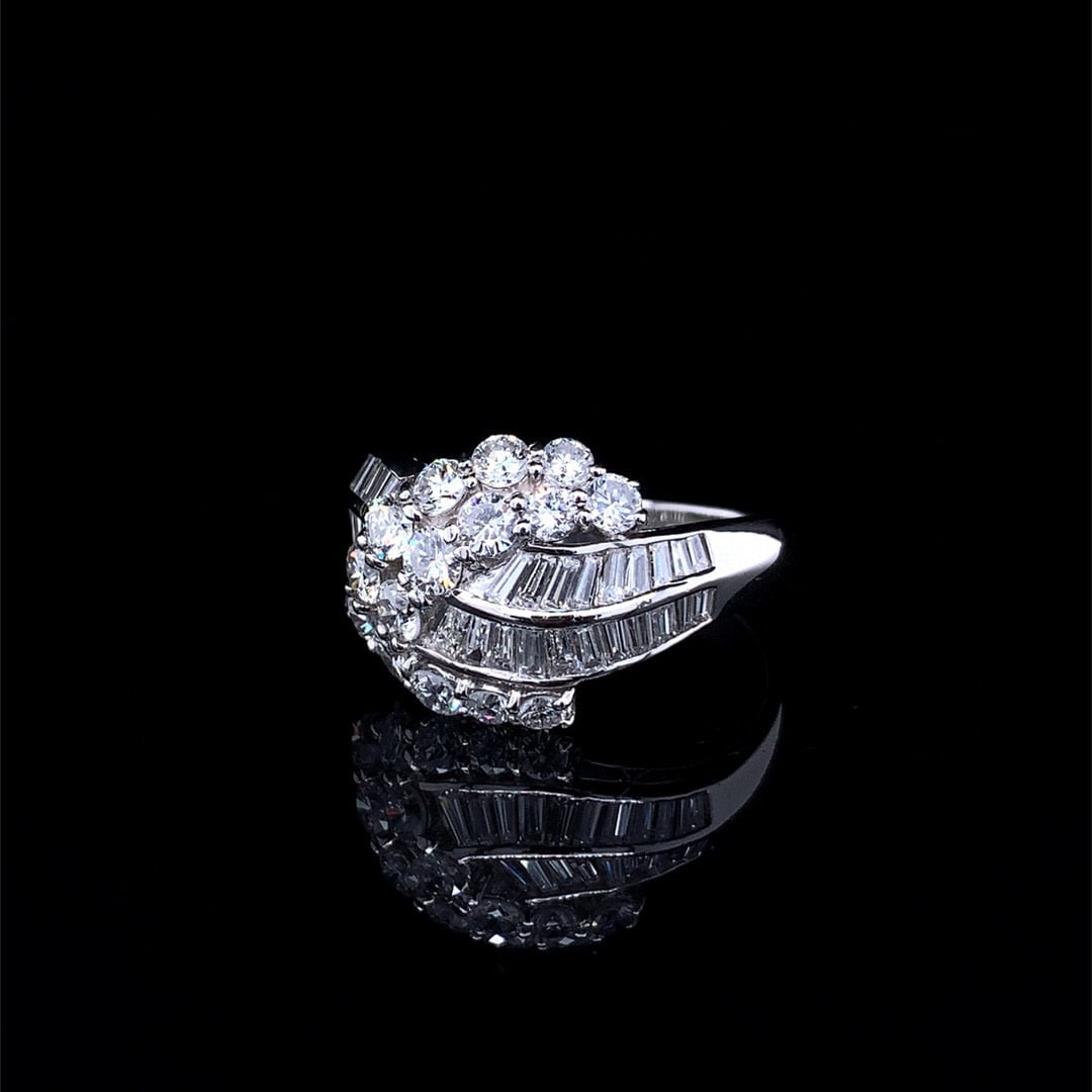 14k Gold 2.53 Ct Natural H Diamond Ring - 2