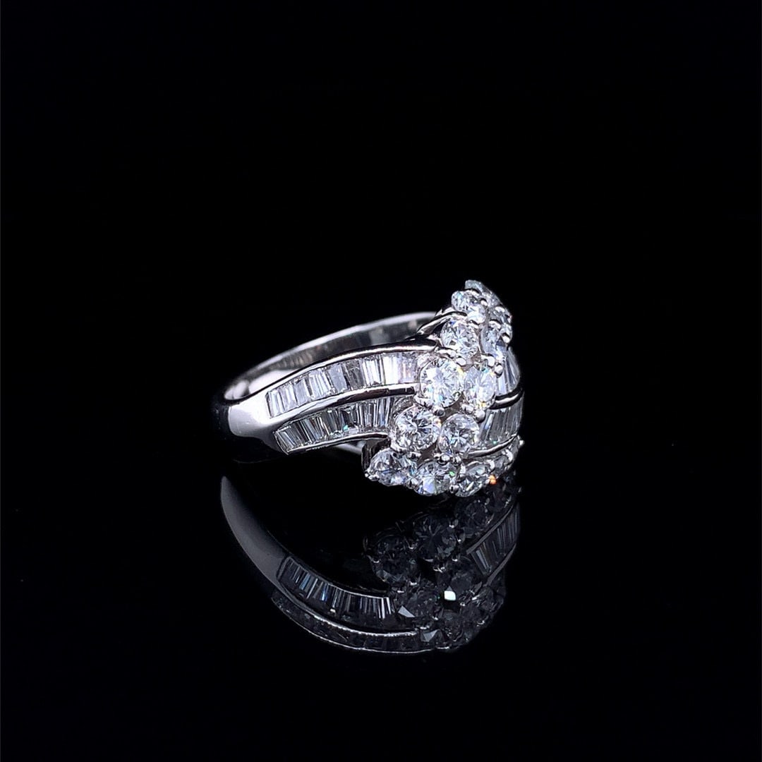 14k Gold 2.53 Ct Natural H Diamond Ring - 3