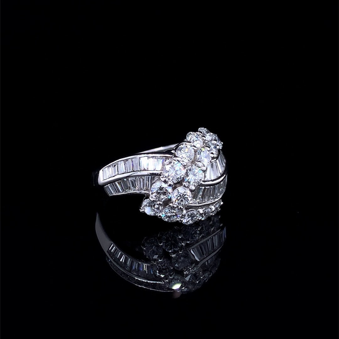 14k Gold 2.53 Ct Natural H Diamond Ring - 4