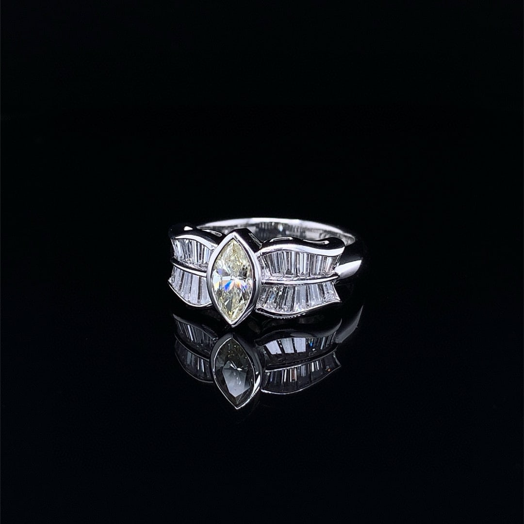 14k Gold 1.38 Ctw Natural H Diamond Ring - 2