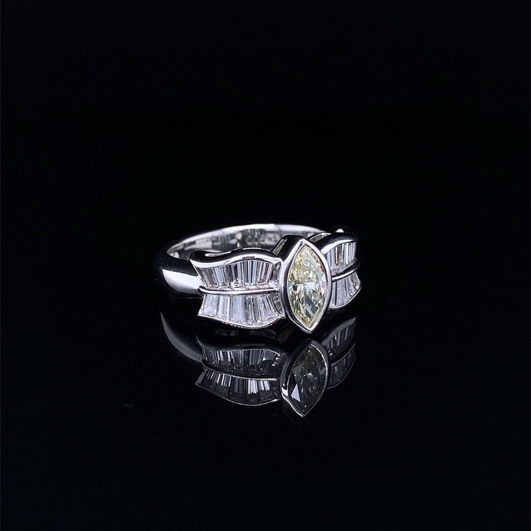 14k Gold 1.38 Ctw Natural H Diamond Ring - 3
