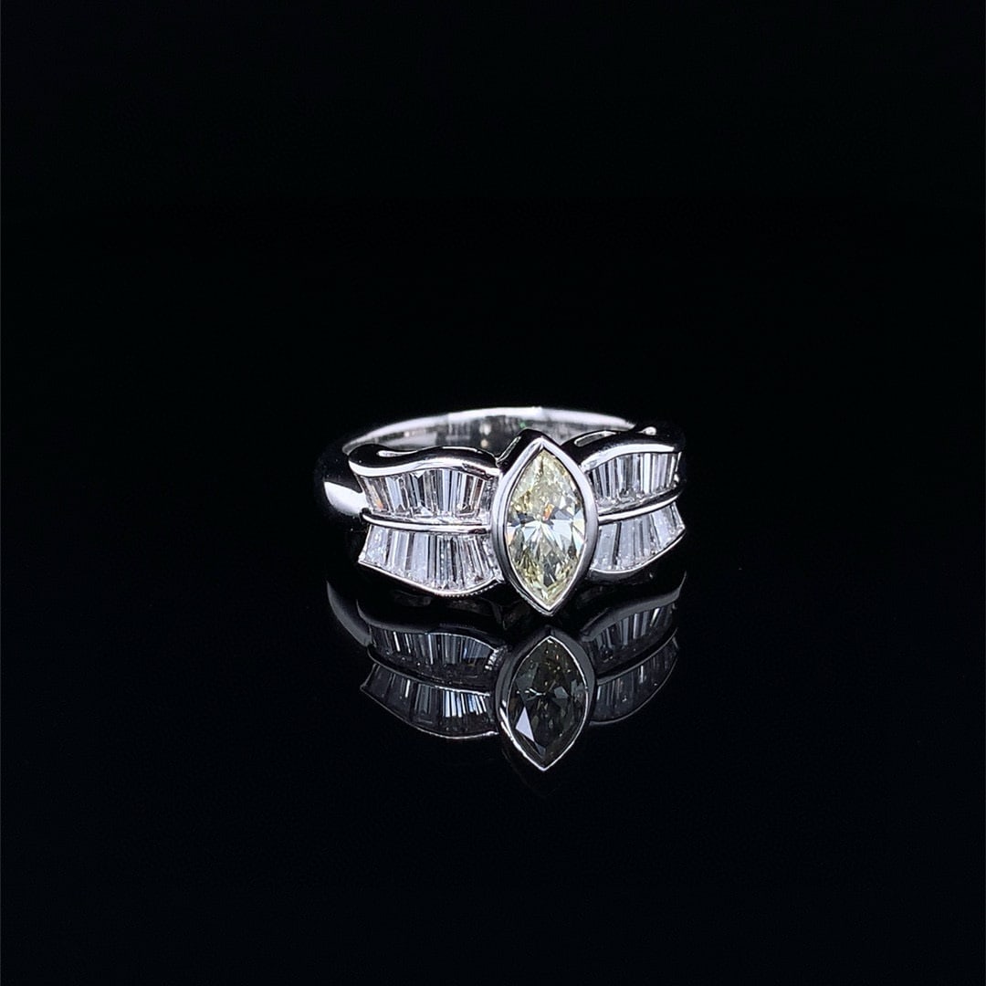 14k Gold 1.38 Ctw Natural H Diamond Ring - 4