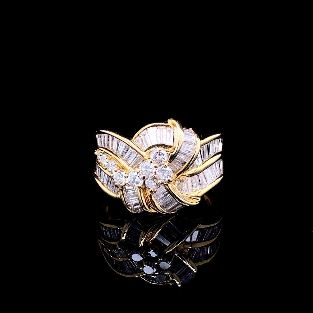 14k Gold 2.10 Ct Natural H Diamond Ring - 2
