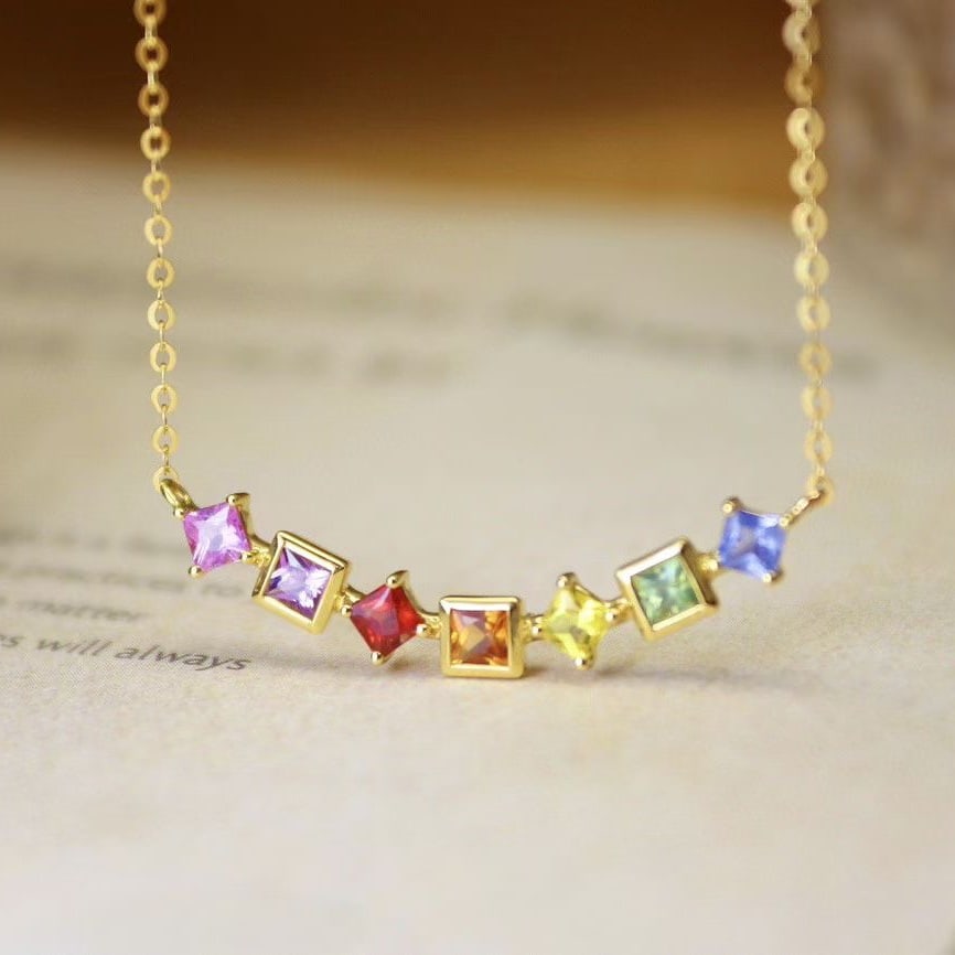 14k Gold 0.85 Ct Natural Sapphire Necklace - 3