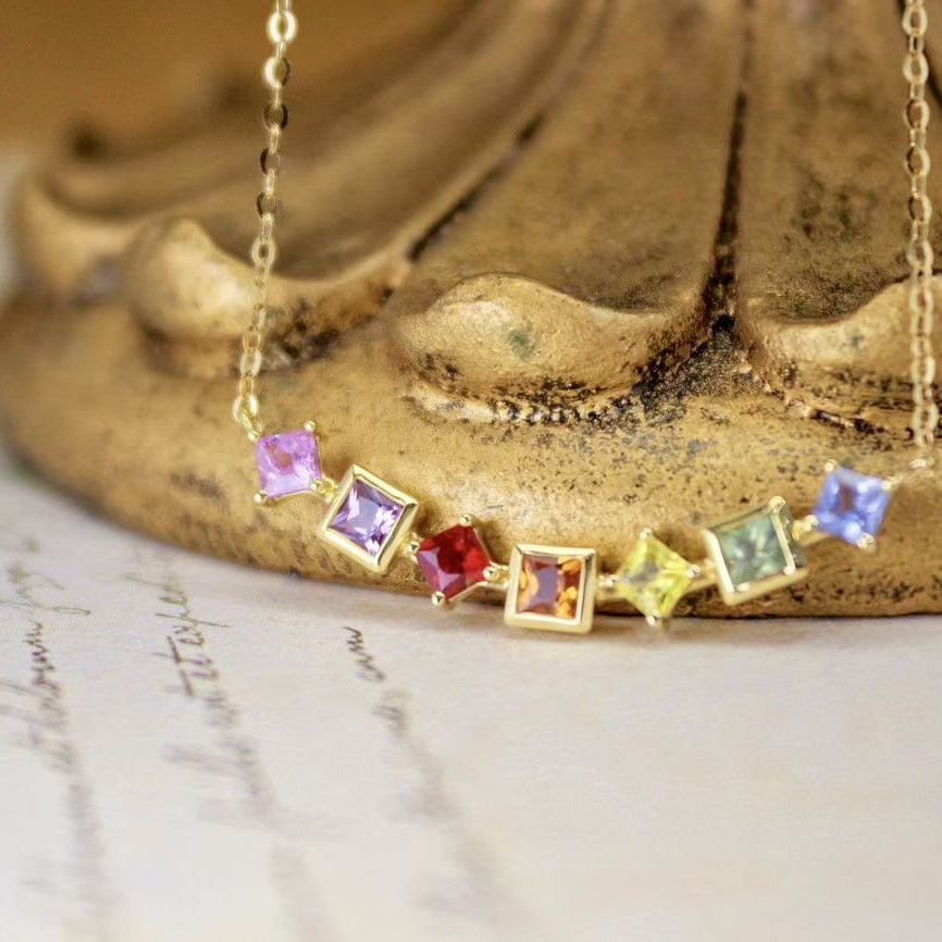 14k Gold 0.85 Ct Natural Sapphire Necklace - 4