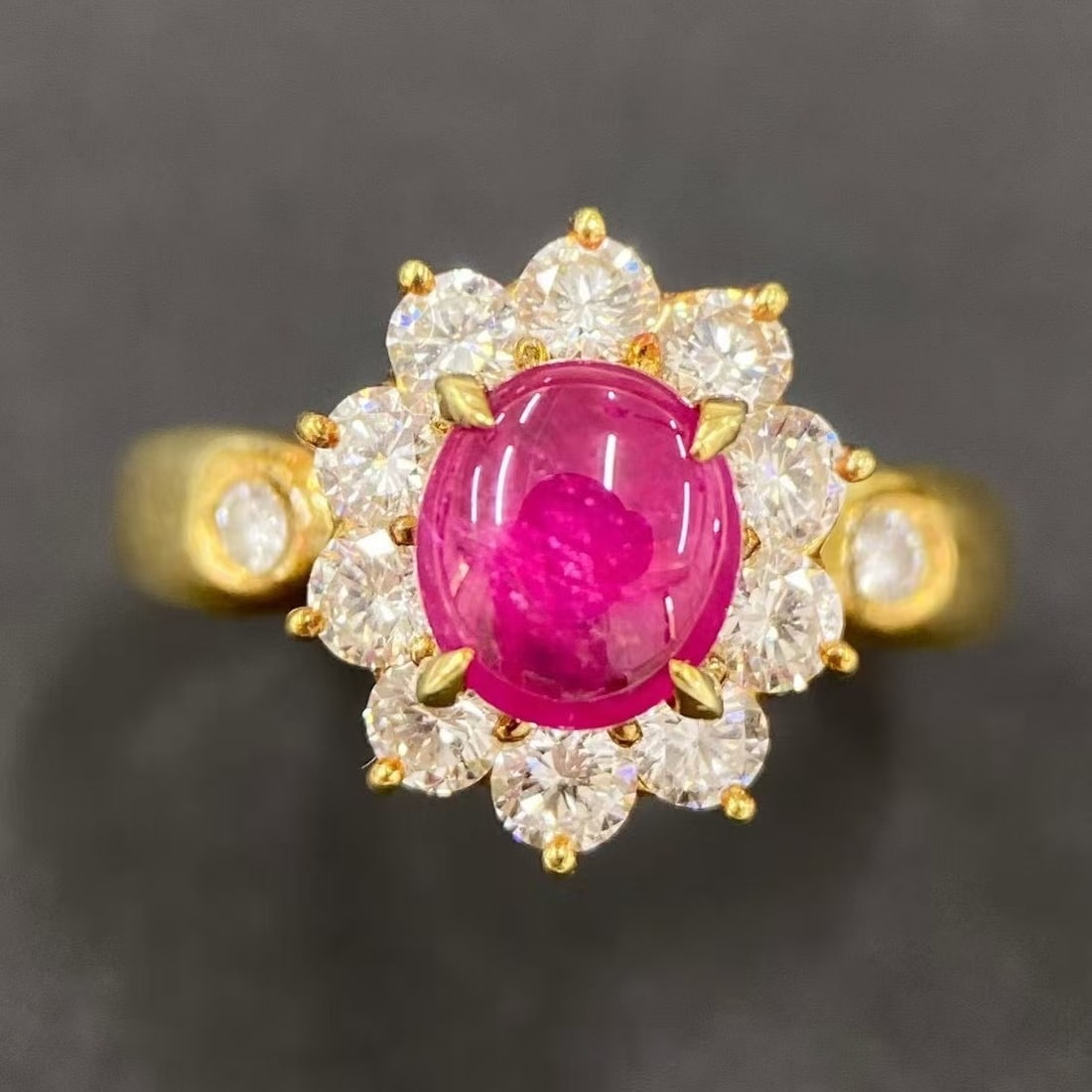 14k Gold 2.15 Ctw Natural Ruby & Diamond Ring (1 of 4)