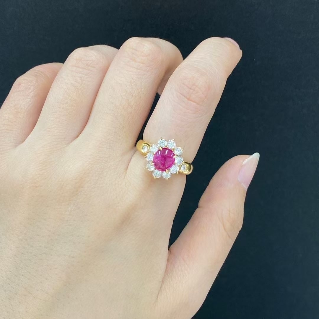 14k Gold 2.15 Ctw Natural Ruby & Diamond Ring - 4