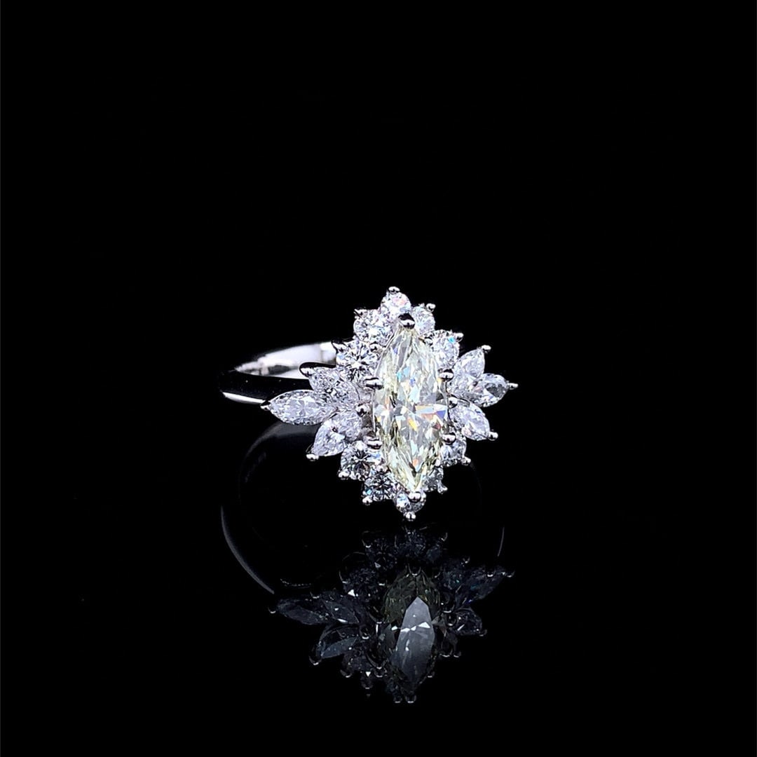 14k Gold 1.76 Ctw Natural H Diamond Ring - 2