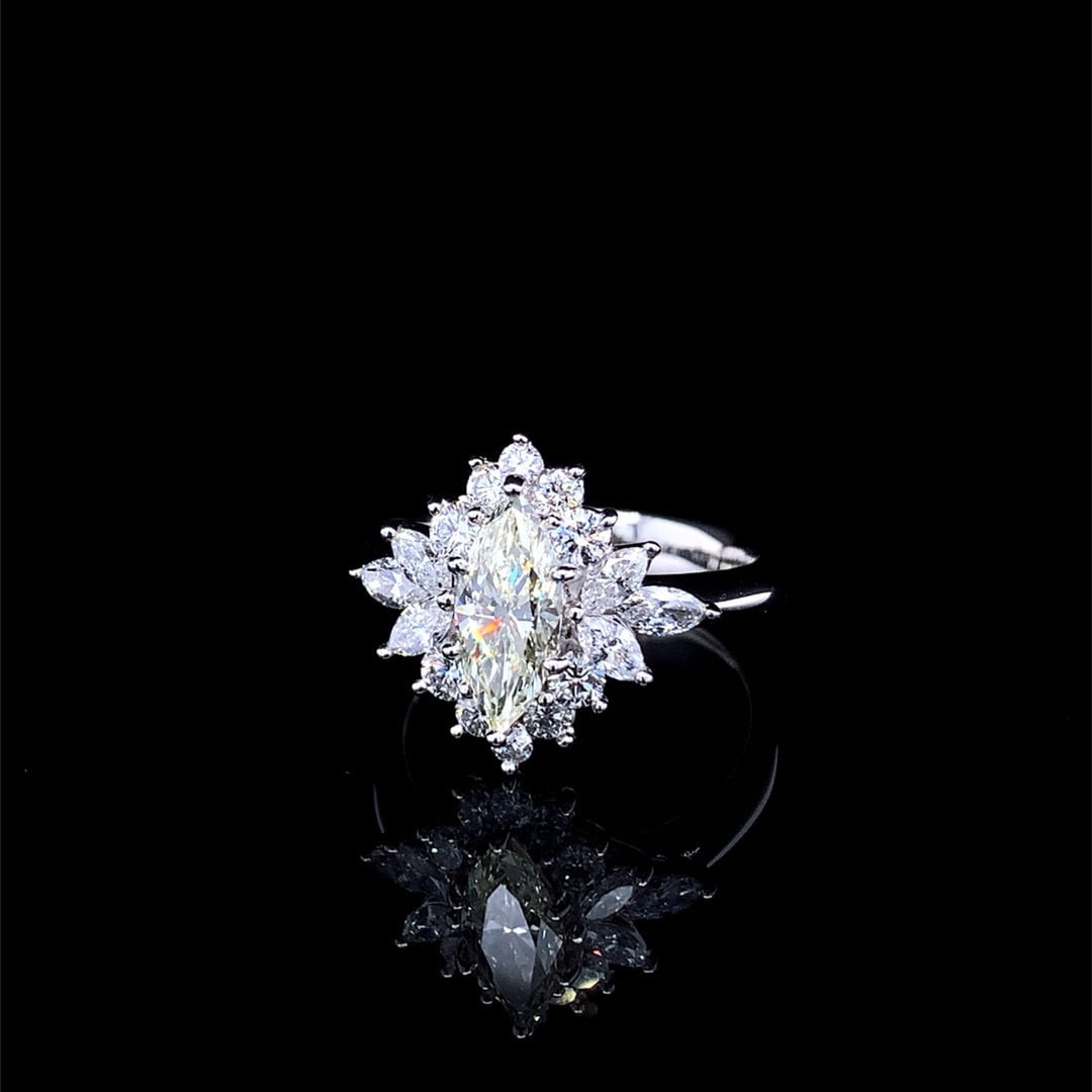 14k Gold 1.76 Ctw Natural H Diamond Ring - 3