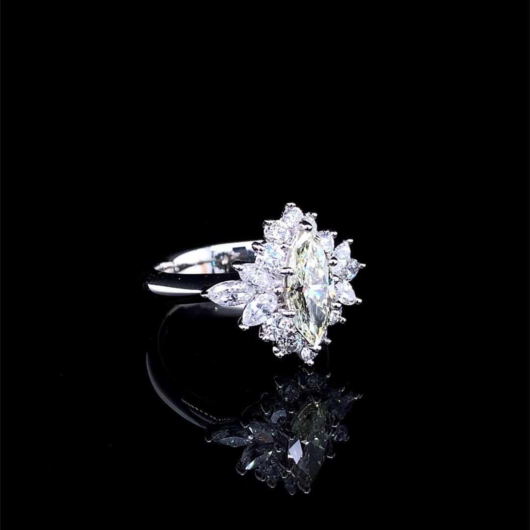 14k Gold 1.76 Ctw Natural H Diamond Ring - 4