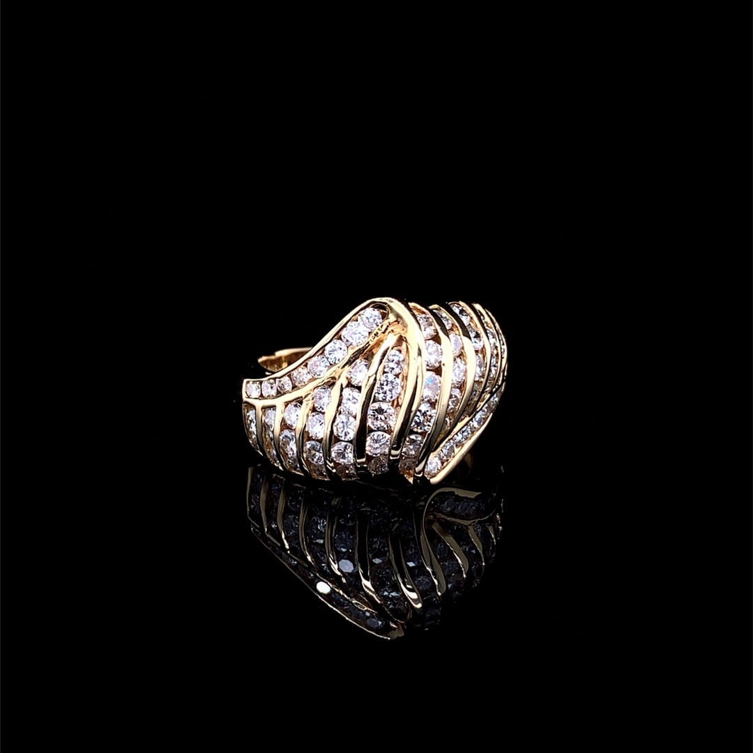 14k Gold 1.47 Ct Natural H Diamond Ring - 2