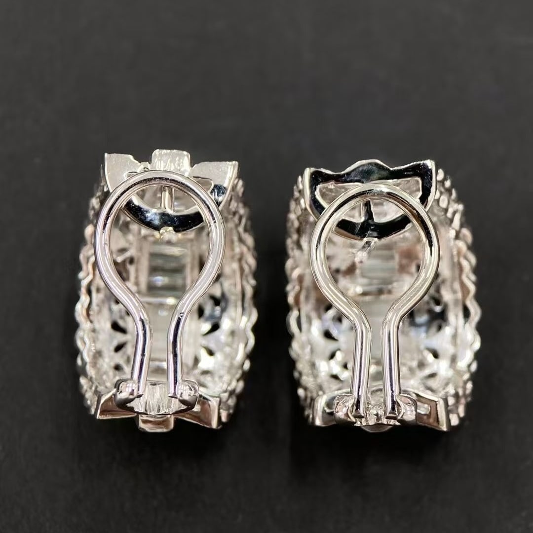 14k Gold 1.18 Ct Natural H Diamond Earrings - 2