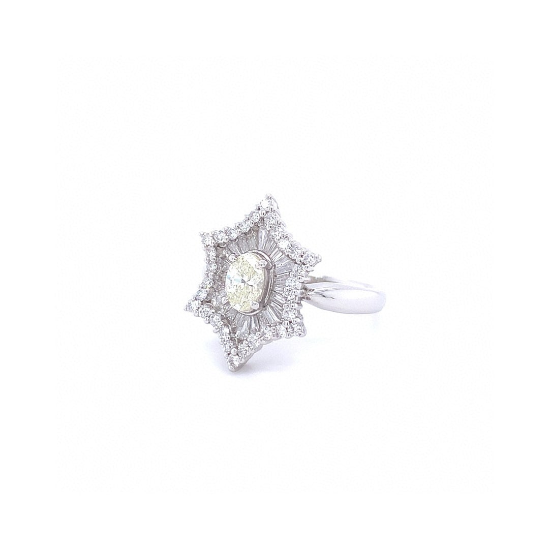 14k Gold 1.14 Ctw Natural H Diamond Ring - 2