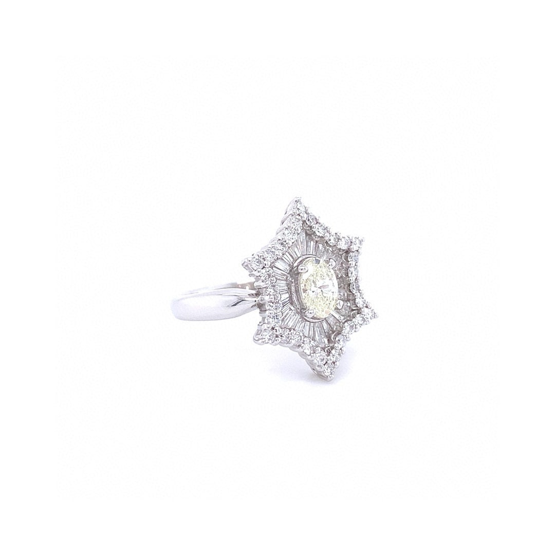 14k Gold 1.14 Ctw Natural H Diamond Ring - 3
