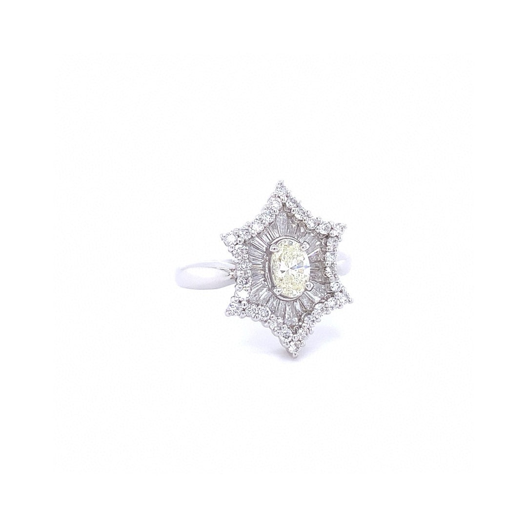 14k Gold 1.14 Ctw Natural H Diamond Ring - 4