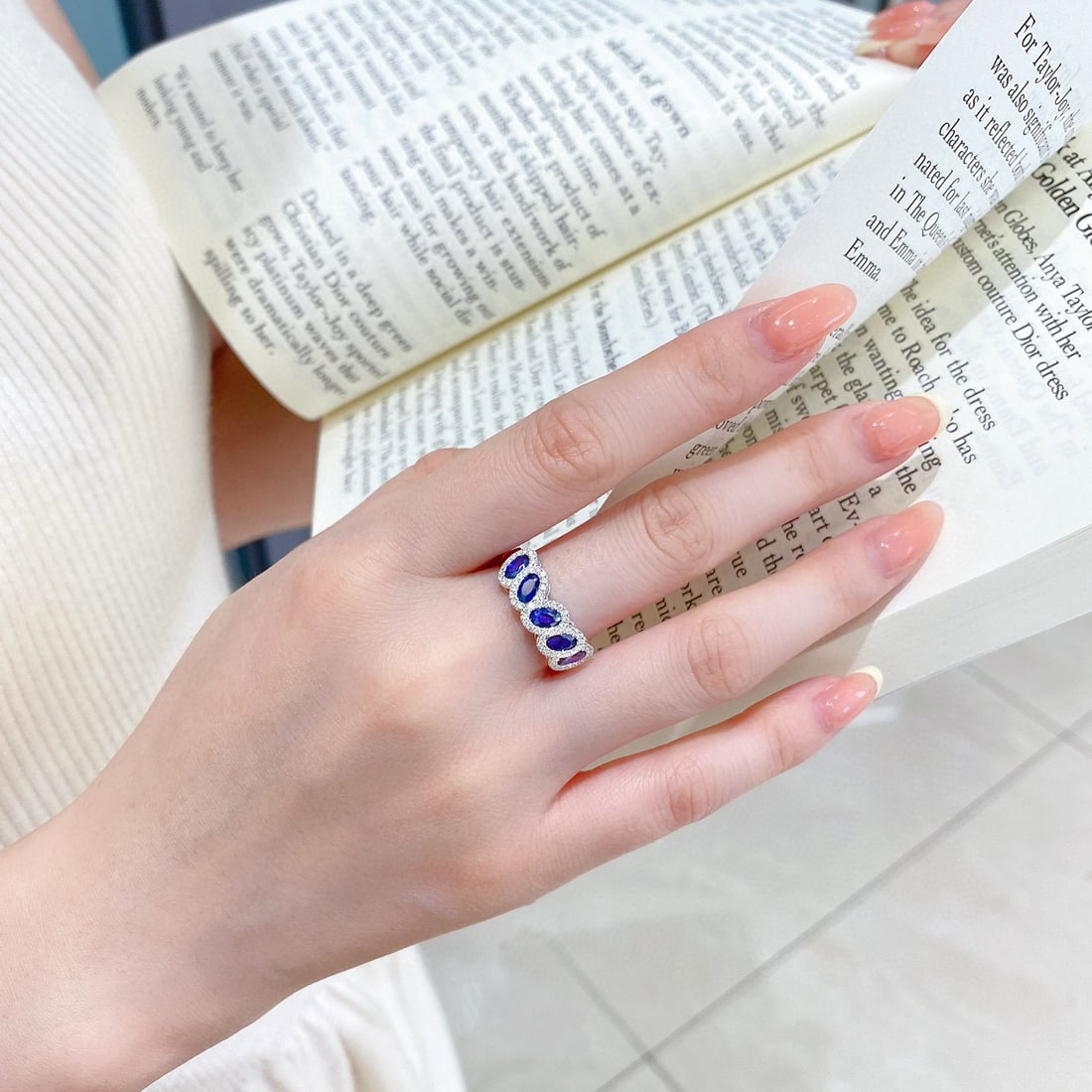 14k Gold 1.85 Ctw Natural Sapphire & Diamond Ring - 2