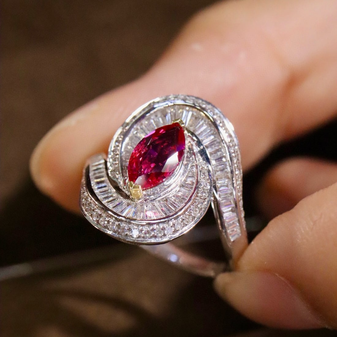 14k Gold 1.36 Ctw Natural Ruby & Diamond Ring - 3