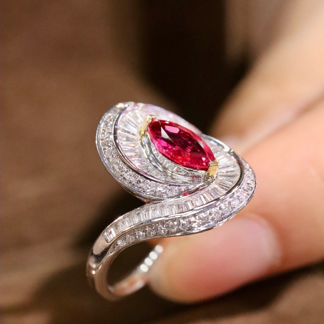 14k Gold 1.36 Ctw Natural Ruby & Diamond Ring - 4