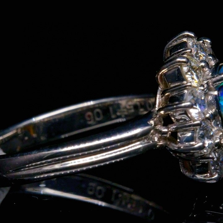 14k Gold 1.81 Ctw Natural Opal & Diamond Ring - 3
