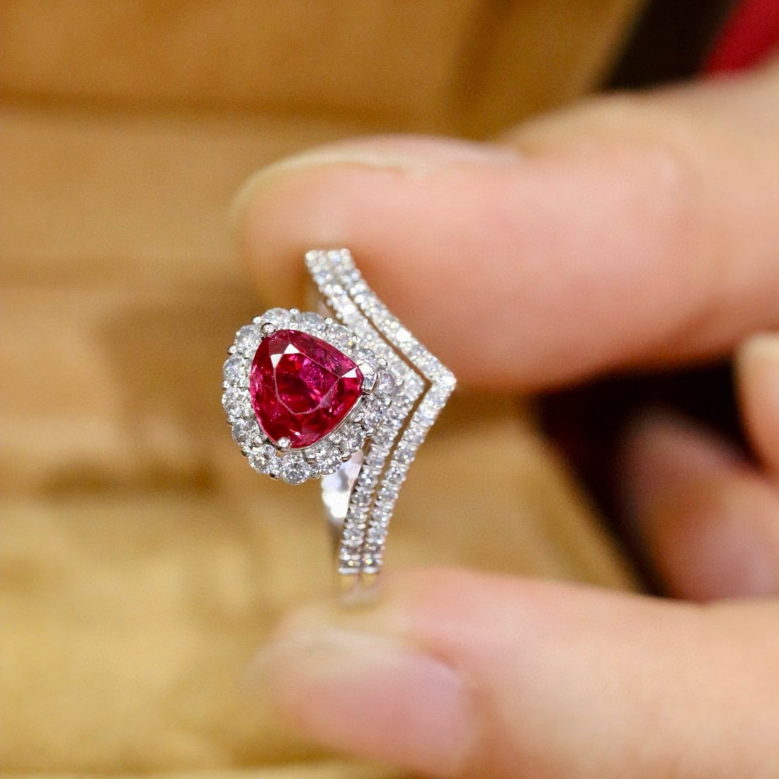 14k Gold 1.18 Ctw Natural Ruby & Diamond Ring - 4