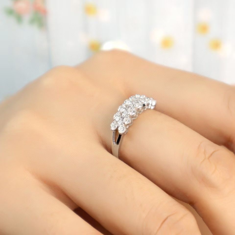 14k Gold 1.00 Ct Natural H Diamond Ring - 4