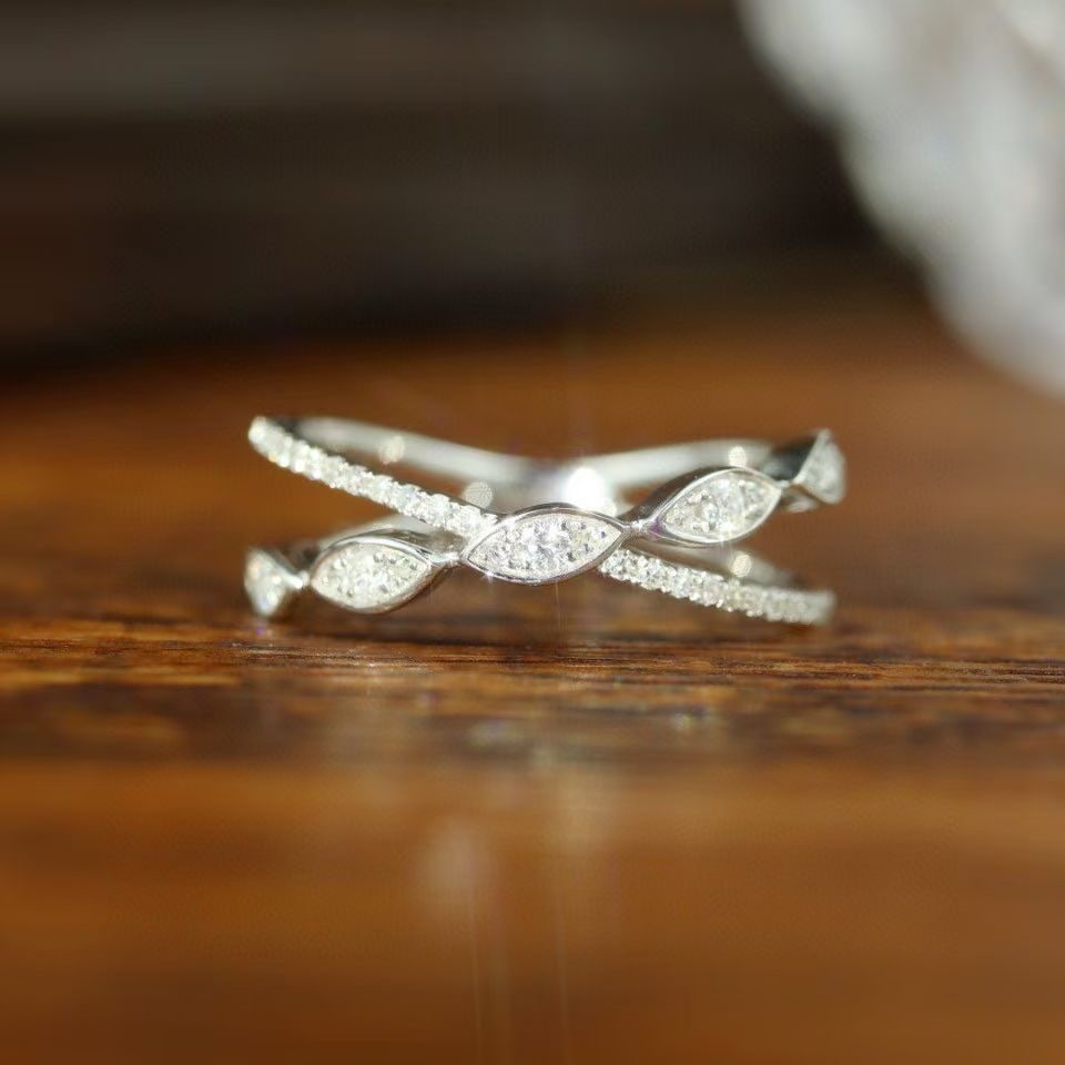 14k Gold 0.25 Ct Natural H Diamond Ring - 3