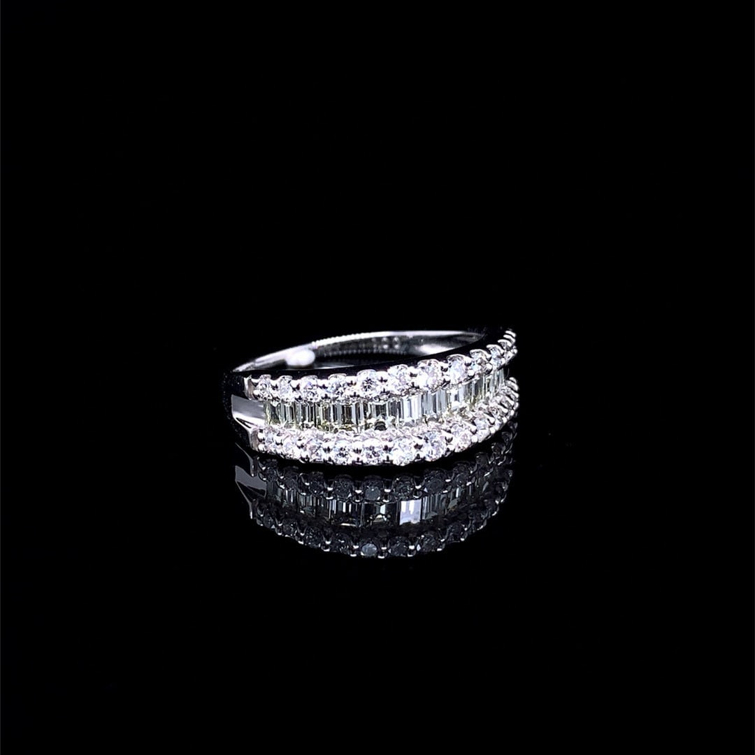 14k Gold 1.00 Ct Natural H Diamond Ring - 3